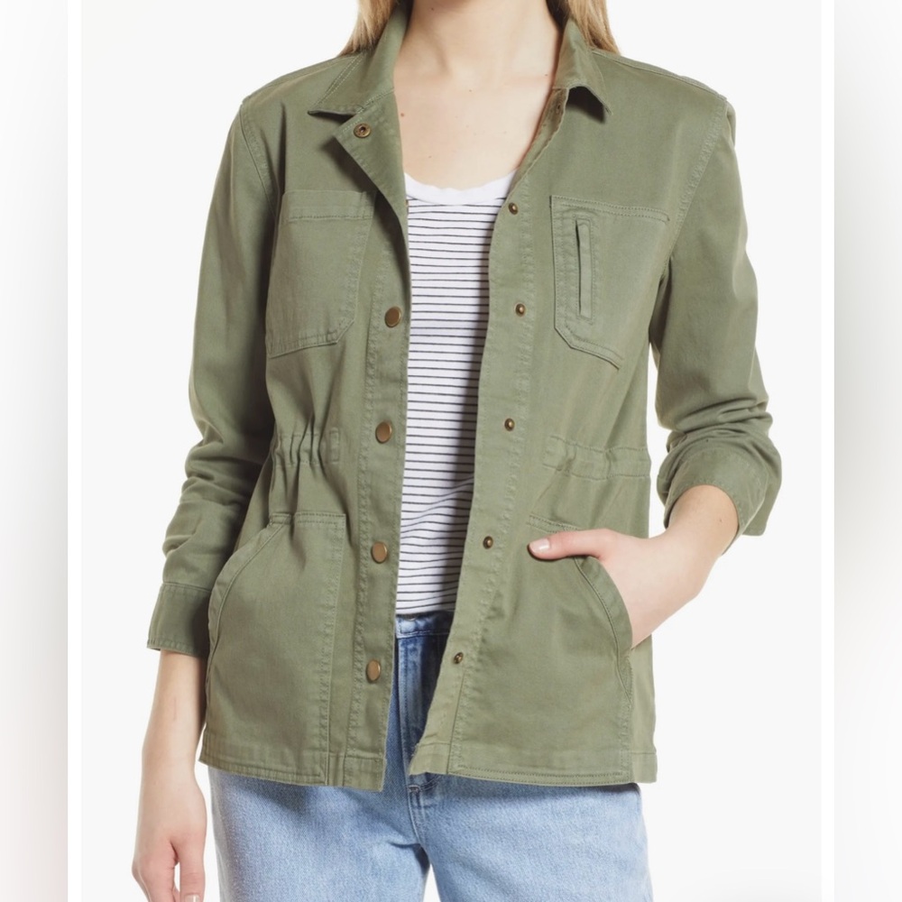 Caslon Utility Jacket-Green-Small